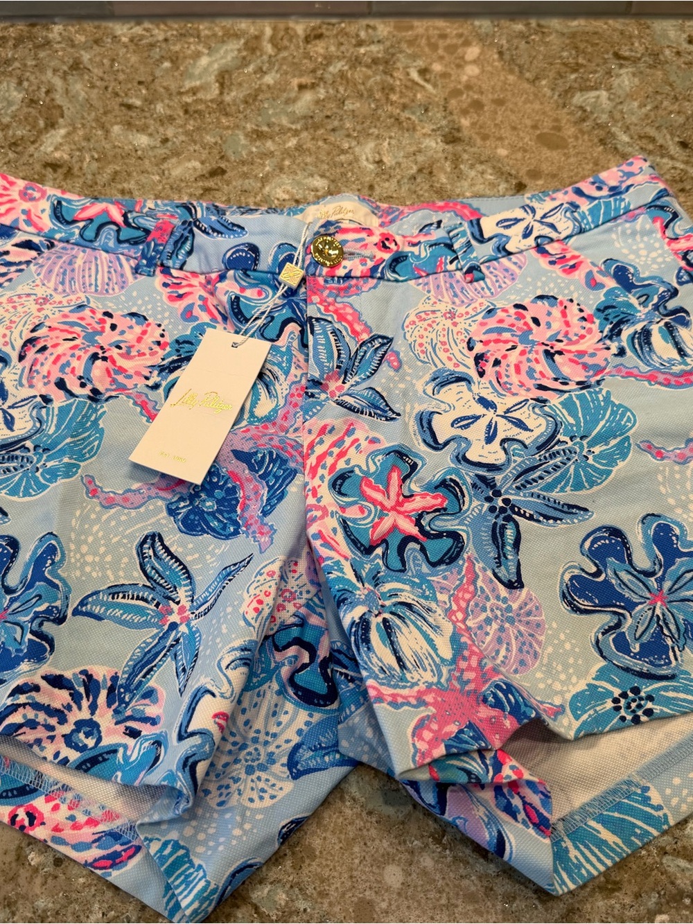 Lilly Pulitzer Callahan Stretch Shorts in Bahamas Beachcomber